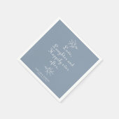 Dusty Blue Liebe Lachen und glücklich immer nach Serviette (Ecke)