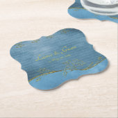 Dusty Blue Liebe Letter Untersetzer (angewinkelt)