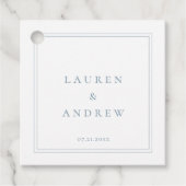 Dusty Blue Light Blue Minimalistisch Modern Gift Geschenkanhänger (Vorderseite)