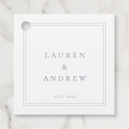 Dusty Blue Light Blue Minimalistisch Modern Gift Geschenkanhänger