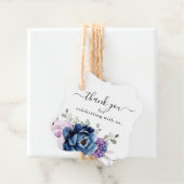 Dusty Blue Lila Blooms Wedding Vielen Dank Geschenkanhänger (Beispiel)