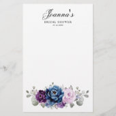 Dusty Blue Lila Brautparty Game Guess Who (Rückseite)