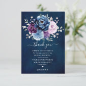 Dusty Blue Lila Lilac Blooms Brautparty Danke (Stehend Vorderseite)