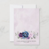 Dusty Blue Lila Lilac Blooms Brautparty Danke (Rückseite)