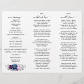 Dusty Blue Lila Lilac Blooms Wedding Program (Rückseite)