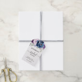 Dusty Blue Lila Navy Lilac Blooms Brautparty Geschenkanhänger (Mit Garn)