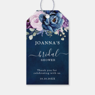 Dusty Blue Lila Navy Lilac Blooms Brautparty Geschenkanhänger