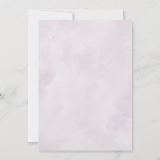 Dusty Blue Lila Navy Lilac Blooms Wedding Elegan Einladung (Rückseite)