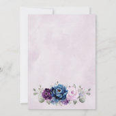 Dusty Blue Lila Navy Lilac Blooms Wedding Invita Einladung (Rückseite)