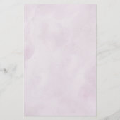 Dusty Blue Lila Navy Lilac Blooms Wedding Menu (Rückseite)