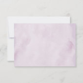 Dusty Blue Lila Navy Lilac Blooms Wedding RSVP C (Rückseite)