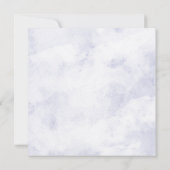 Dusty Blue Lila Watercolor Floral Wedding Einladung (Rückseite)