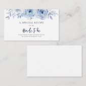 Dusty Blue Lilac Floral Brautparty Rezept Begleitkarte (Vorne/Hinten)