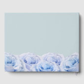 Dusty Blue Lilac Rose Pastel Floral Wedding Gästebuch (Rückseite)