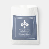 Dusty Blue Lilie Gastgeschenk Hochzeit Bags Geschenktütchen (Vorderseite)