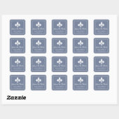 Dusty Blue Lilie Save the Date Stickers (Blatt)