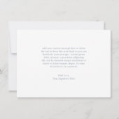 Dusty Blue Line Kunst, Dichtung und Musik Dankeskarte (Rückseite)