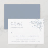 Dusty Blue Line Kunst, Dichtung und Musik RSVP Karte (Vorne/Hinten)