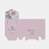 Dusty Blue Lmon Pink Foral Names Datum Vielen Dank Geschenkschachtel (Ungefaltet)