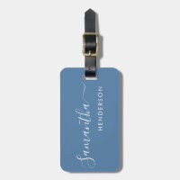 Dusty Blue Luggage Tags Hochzeitstabelle Plan /Gef