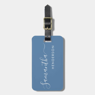 Dusty Blue Luggage Tags Hochzeitstabelle Plan /Gef Gepäckanhänger