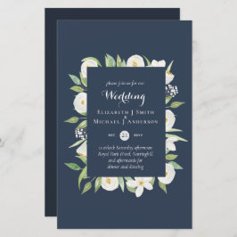 Dusty Blue Magnolia Budget Wedding lädt A9 ein