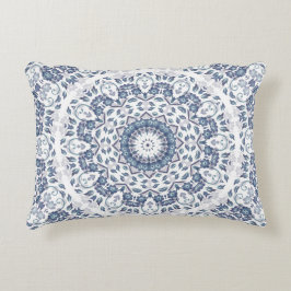 Dusty Blue Mandala Lumbar Pillow Dekokissen