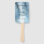 Dusty Blue Marine Aquarell Fächer (Vorderseite)