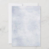 Dusty Blue Mauve Eucalyptus Geometric Wedding Einladung (Rückseite)