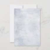 Dusty Blue Mauve Eucalyptus Geometric Wedding RSVP Karte (Rückseite)