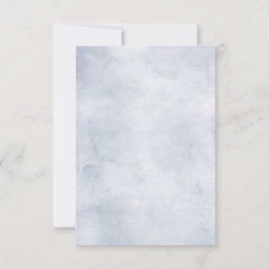 Dusty Blue Mauve Eucalyptus Geometric Wedding RSVP Karte (Rückseite)