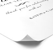 Dusty Blue Mauve Floral Favor Wedding Sign Poster (Ecke)