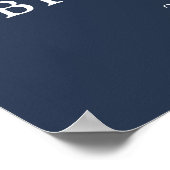 Dusty Blue Mauve Rose Pink Brautparty Empfang Poster (Ecke)