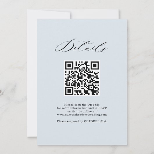 Dusty Blue Mauve Rose Pink Slate Floral Wedding Einladung (Rückseite)