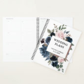 Dusty Blue Mauve Rose Pink Slate Floral Wedding Planer (Anzeige)