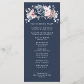 Dusty Blue Mauve Rose Pink Slate Floral Wedding Pr Programm (Rückseite)