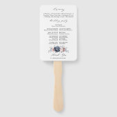 Dusty Blue Mauve Rose Pink Slate Wedding Programm Fächer (Rückseite)