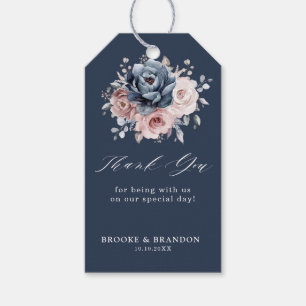 Dusty Blue Mauve Rose Pink Slate Wedding Vielen Da Geschenkanhänger