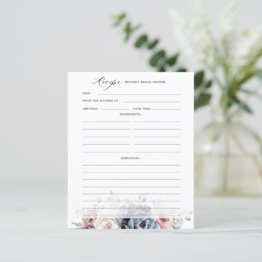Dusty Blue Mauve Rose Rosa Brautparty Rezept (Stehend Vorderseite)
