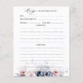 Dusty Blue Mauve Rose Rosa Brautparty Rezept (Vorderseite)