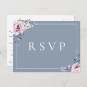 Dusty Blue Mauve UAWG Song Choice Einladungspostkarte (Vorne/Hinten)