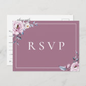 Dusty Blue Mauve UAWG Song Choice Einladungspostkarte (Vorne/Hinten)