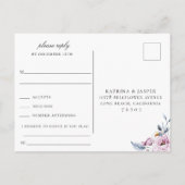 Dusty Blue Mauve UAWG Song Choice Einladungspostkarte (Rückseite)