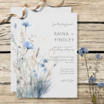 Dusty Blue Meadow Wildblumen Moderne