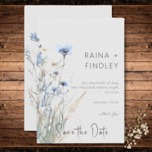 Dusty Blue Meadow Wildblumen Moderne Hochzeiten