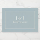 Dusty Blue Mini Sparkling Weinkennzeichen V1 Schaumweinetikett (Einzelnes Label)