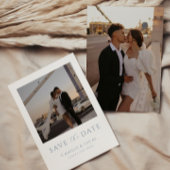 Dusty Blue Minimal Save the Date Einladung