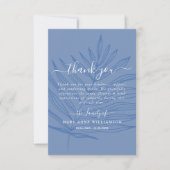 Dusty Blue Minimal Script Begräbnis Danke Karte (Vorderseite)