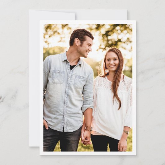 Dusty Blue Minimal Wedding Save the Date (Rückseite)