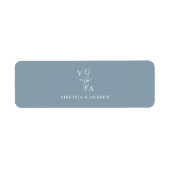 Dusty Blue Minimalist Wedding Monogram (Vorne)